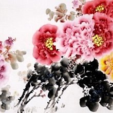 【開運幸運星】小六尺 手繪 牡丹畫 風水畫 花鳥 國畫 招桃花  0103 招財 178*68cm 畫芯 A238-90 歷史價格詳細信息