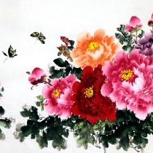 【開運幸運星】小六尺 手繪 牡丹畫 風水畫 花鳥 國畫 招桃花  0103 招財 178*68cm 畫芯 A238-90 歷史價格詳細信息