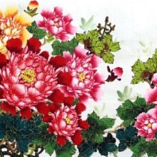 【開運幸運星】小六尺 手繪 牡丹畫 風水畫 花鳥 國畫 招桃花  0103 招財 178*68cm 畫芯 A238-90 歷史價格詳細信息