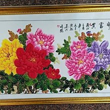 『府城畫廊-手繪國畫』牡丹花－花開富貴－67x127－(含框價，可換框)－有實體店面－請查看關於我聯繫－AB44 歷史價格詳細信息