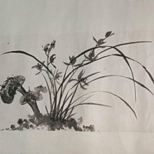 芝蘭圖 屯溪胡開文徽墨：超頂漆煙文房四寶書畫用品 【名稱】芝蘭圖 【墨品】一等品（無瑕疵），徽墨若有輕微彎曲-3581 歷史價格詳細信息