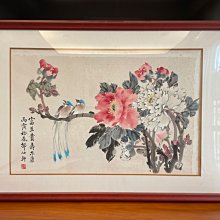 花鳥牡丹圖富貴大吉公雞母雞好運絲綢畫國畫卷軸畫客廳裝飾畫壁畫 歷史價格詳細信息