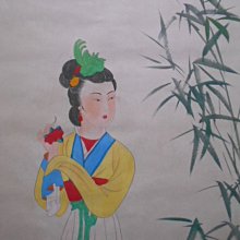 ◎吉祥古玩畫廊◎老國畫005~張大千~持花扇仕女~結束營業虧本賣 歷史價格詳細信息