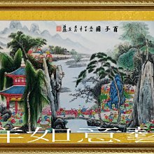 吉祥如意百子迎福圖絲綢畫卷軸畫好運畫家居掛畫新房裝飾畫禮品畫 歷史價格詳細信息