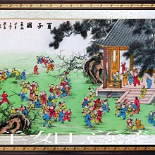 吉祥如意百子迎福圖絲綢畫卷軸畫好運畫家居掛畫新房裝飾畫禮品畫 歷史價格詳細信息