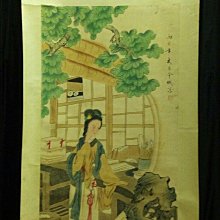 手繪國畫立軸-劉繼鹵（母女圖），含軸約163cmx68cm，畫心約88cmx46.5cm 歷史價格詳細信息