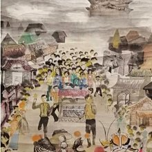 席德進畫作  一線之隔。人物是席德進創作生涯中從未間斷過的創作題材，他精湛的素描功力能精準描繪人物神韻，其中尤擅長以鮮明亮麗的色彩。 歷史價格詳細信息