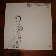 仕女圖90年代程君房舊藏徽墨老墨精品《仕女圖》 凈重：約562克 黛玉尺寸：12.43.31厘米 墨品：實拍-3720 歷史價格詳細信息