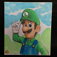 【 金王記拍寶網 】（常5) S2596 超級瑪利歐-魔菇王國 手繪小品ㄧ幅 王大有款 可參考影片購藏 歷史價格詳細信息