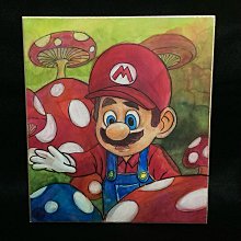 【 金王記拍寶網 】（常5) S2596 超級瑪利歐-魔菇王國 手繪小品ㄧ幅 王大有款 可參考影片購藏 價格比較,價格查詢,歷史價格詳細信息