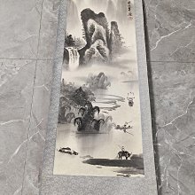 回流老畫，山水畫，紙本原裱，尺寸159*32.5公分裝裱，75*25公分畫心，陶瓷軸頭，章款自查，品相如圖所示，等待有緣人， 手機 古玩 老貨 擺件【董先生】 歷史價格詳細信息
