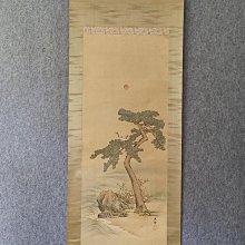 回流字畫，《鬆鶴延年》，絹本原裱，尺寸173*62公分裝裱，90*47公分畫心，章款自查，實木軸頭，品相如圖所示，等待有緣人， 手 古玩 老貨 擺件【董先生】 歷史價格詳細信息