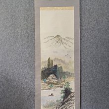 #山水畫，回流老畫，山水畫，絹本原裱，尺寸201*56公分裝裱，114*42公分畫心，章款自查，璐璐軸頭，品相如圖所示，等待有緣人 古玩 老貨 擺件【董先生】 歷史價格詳細信息