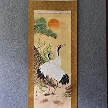 回流老畫，《鶴》，絹本原裱，尺寸73*51公分裝裱，99*38.5公分畫心，章款自查，璐璐軸頭，品相如圖所示，等待有緣人， 手機無 古玩 老貨 擺件【董先生】 歷史價格詳細信息
