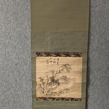 回流老畫，寫意畫題芭蕉翁詩句，紙本原裱，尺寸116*54公分裝裱，32*51公分畫心，章款翠香，實木軸頭，品相如圖所示，等待有緣人 古玩 老貨 擺件【董先生】 歷史價格詳細信息