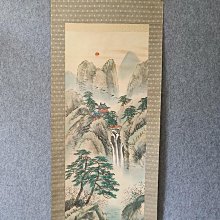 #山水畫回流字畫，山水畫，絹本原裱，尺寸191*54公分裝裱，104*40公分畫心，章款自查，實木軸頭，品相如圖所示，等待有緣人， 古玩 老貨 擺件【董先生】 歷史價格詳細信息