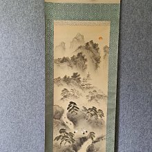 回流老畫，山水畫，紙本原裱，尺寸159*32.5公分裝裱，75*25公分畫心，陶瓷軸頭，章款自查，品相如圖所示，等待有緣人， 手機 古玩 老貨 擺件【董先生】 歷史價格詳細信息