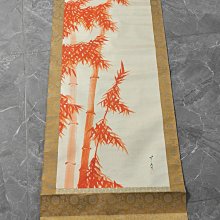 回流老畫，《赤竹》，絹本原裱，尺寸177*54公分裝裱，101*43公分畫心，章款自查，璐璐軸頭，品相如圖所示，等待有緣人， 手機 古玩 老貨 擺件【董先生】 價格比較,價格查詢,歷史價格詳細信息