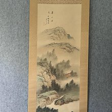 #山水畫， 回流老畫，山水畫，絹本綾裱，尺寸194*47公分裝裱，113*35公分畫心，章款自查，璐璐軸頭，品相如圖所示，等待有緣 古玩 老貨 擺件【董先生】 歷史價格詳細信息