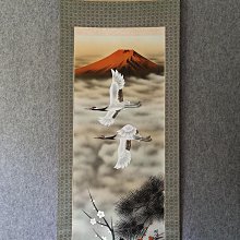 回流字畫，《鬆鶴延年》，絹本原裱，尺寸173*62公分裝裱，90*47公分畫心，章款自查，實木軸頭，品相如圖所示，等待有緣人， 手 古玩 老貨 擺件【董先生】 歷史價格詳細信息