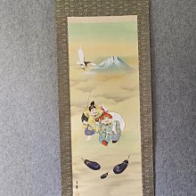 回流老畫，《寶船》，紙本原裱，尺寸137*41公分裝裱，30*30公分畫心，章款自查，實木軸頭，品相如圖所示，等待有緣人， 手機無 古玩 老貨 擺件【董先生】 歷史價格詳細信息