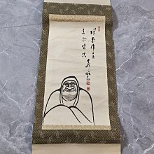 回流老畫《達摩》，紙本原裱，尺寸195*45公分裝裱，133*33公分畫心，章款自查，實木軸頭，品相如圖所示，等待有緣人， 手機無 古玩 老貨 擺件【董先生】 歷史價格詳細信息