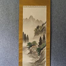 #山水畫，回流老畫，山水畫，絹本原裱，尺寸201*56公分裝裱，114*42公分畫心，章款自查，璐璐軸頭，品相如圖所示，等待有緣人 古玩 老貨 擺件【董先生】 歷史價格詳細信息