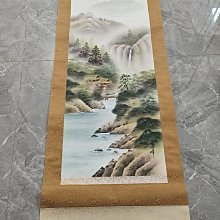 #山水畫，回流老畫，山水畫，絹本原裱，尺寸201*56公分裝裱，114*42公分畫心，章款自查，璐璐軸頭，品相如圖所示，等待有緣人 古玩 老貨 擺件【董先生】 歷史價格詳細信息