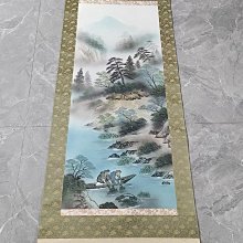 #山水畫，回流老畫，山水畫，絹本原裱，尺寸201*56公分裝裱，114*42公分畫心，章款自查，璐璐軸頭，品相如圖所示，等待有緣人 古玩 老貨 擺件【董先生】 歷史價格詳細信息