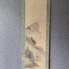 回流老畫，山水畫，紙本原裱，尺寸159*32.5公分裝裱，75*25公分畫心，陶瓷軸頭，章款自查，品相如圖所示，等待有緣人， 手機 古玩 老貨 擺件【董先生】 歷史價格詳細信息