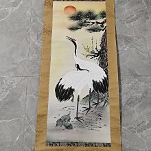 回流老畫，《鶴》，絹本原裱，尺寸73*51公分裝裱，99*38.5公分畫心，章款自查，璐璐軸頭，品相如圖所示，等待有緣人， 手機無 古玩 老貨 擺件【董先生】 價格比較,價格查詢,歷史價格詳細信息
