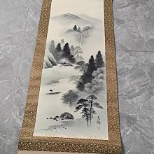 #山水畫回流字畫，山水畫，絹本原裱，尺寸191*54公分裝裱，104*40公分畫心，章款自查，實木軸頭，品相如圖所示，等待有緣人， 古玩 老貨 擺件【董先生】 歷史價格詳細信息