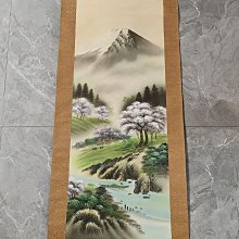 回流老畫，山水畫，絹本原裱，尺寸182*56公分裝裱，115*42公分畫心，章款自查，實木軸頭，品相如圖所示，等待有緣人， 手機無 古玩 老貨 擺件【董先生】 歷史價格詳細信息