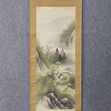 #山水畫，回流老畫，山水畫，絹本原裱，尺寸201*56公分裝裱，114*42公分畫心，章款自查，璐璐軸頭，品相如圖所示，等待有緣人 古玩 老貨 擺件【董先生】 歷史價格詳細信息