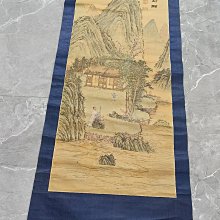#山水畫，回流老畫，山水畫，絹本原裱，尺寸201*56公分裝裱，114*42公分畫心，章款自查，璐璐軸頭，品相如圖所示，等待有緣人 古玩 老貨 擺件【董先生】 歷史價格詳細信息
