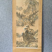 #山水畫，回流老畫，山水畫，絹本原裱，尺寸201*56公分裝裱，114*42公分畫心，章款自查，璐璐軸頭，品相如圖所示，等待有緣人 古玩 老貨 擺件【董先生】 歷史價格詳細信息