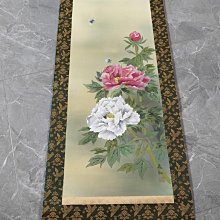 回流老畫，《蝶戀花》花卉畫，絹本原裱，尺寸185*4公分裝裱，104*30公分畫心，沒軸頭，章款自查，品相如圖所示，等待有緣人， 古玩 老貨 擺件【董先生】 歷史價格詳細信息