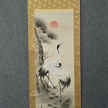 回流老畫，《鶴》，絹本原裱，尺寸73*51公分裝裱，99*38.5公分畫心，章款自查，璐璐軸頭，品相如圖所示，等待有緣人， 手機無 古玩 老貨 擺件【董先生】 歷史價格詳細信息