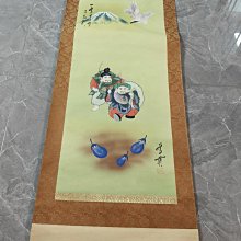 回流老畫，《福神》，絹本原裱，尺寸165*54公分裝裱，96*41.5公分畫心，章款自查，璐璐軸頭，品相如圖所示，等待有緣人， 手 古玩 老貨 擺件【董先生】 歷史價格詳細信息