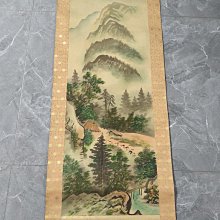 回流老畫，山水畫，紙本原裱，尺寸159*32.5公分裝裱，75*25公分畫心，陶瓷軸頭，章款自查，品相如圖所示，等待有緣人， 手機 古玩 老貨 擺件【董先生】 歷史價格詳細信息