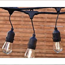 美規e27防水燈串庭院led裝飾串燈室外防水太陽能燈串線 歷史價格詳細信息