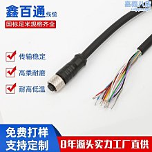 M12 A扣8芯公頭轉公頭高柔屏蔽耐彎折網線 康耐視工業相機傳輸線 歷史價格詳細信息