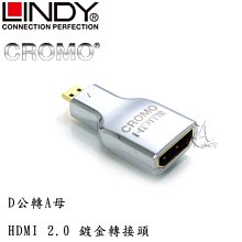 LINDY林帝 CROMO HDMI2.0 D公 To A母 鍍金轉接頭 歷史價格詳細信息