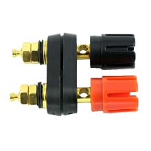 【熱賣】雙聯連體香蕉插頭座 專業音響功放音響喇叭六角接線柱 4mm香蕉插 歷史價格詳細信息