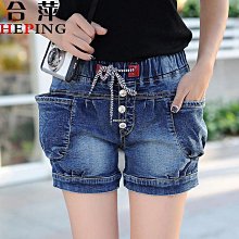 大尺碼牛仔短褲 女夏高腰新款顯瘦寬鬆a字 熱褲外穿闊腿韓版(M8833)【FIZZE】 歷史價格詳細信息