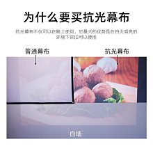 【熱賣】投影幕布白柵短焦抗光壁掛家用高清4K投影儀布幕臥室客廳免打孔投 歷史價格詳細信息
