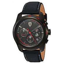 FERRARI法拉利男錶,編號FE00020,46mm黑圓形精鋼錶殼,黑色運動錶面,深黑色矽膠錶帶款,別樹一格! 歷史價格詳細信息