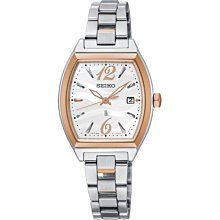 【SEIKO】精工 LUKIA 典雅酒桶形太陽能腕錶 SUT358J1@V137-0CE0C 半金 26mm 歷史價格詳細信息