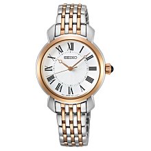 【台南 時代鐘錶 SEIKO】精工 SUR628P1 羅馬字 鋼錶帶女錶 6N01-00F0KS 銀/玫瑰金 29mm 歷史價格詳細信息