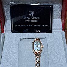 Royal Crown 夢亞克朗奢華時來運轉移動滑鑽設計珍珠母貝錶面 時尚石英女錶 情人送禮【S & C】柒時尚 歷史價格詳細信息